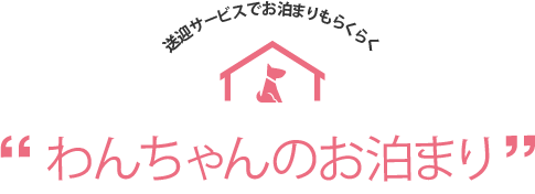 送迎でお泊まりもらくらく！わんちゃんのお泊まり