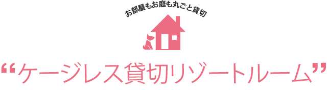 お部屋もお庭も丸ごと貸切！ケージレス貸切リゾートルーム